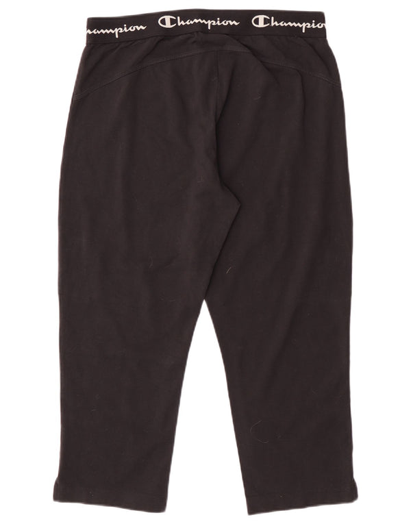 Champion Pantalon de survêtement Capri Graphic pour femme UK 16 Large Noir