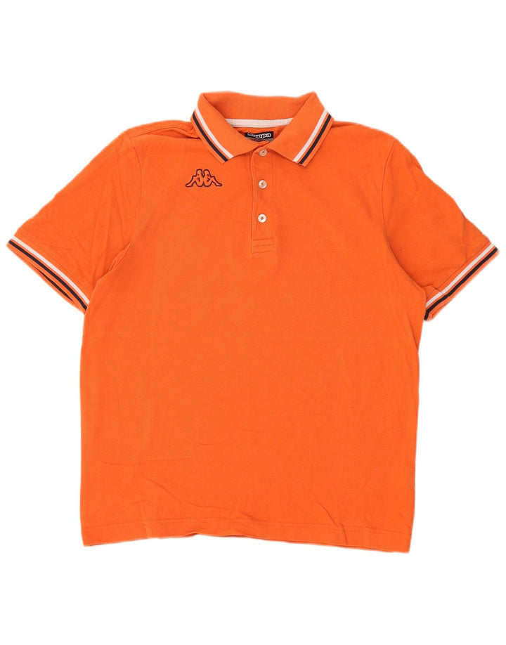KAPPA Polo Homme Orange Moyen Coton