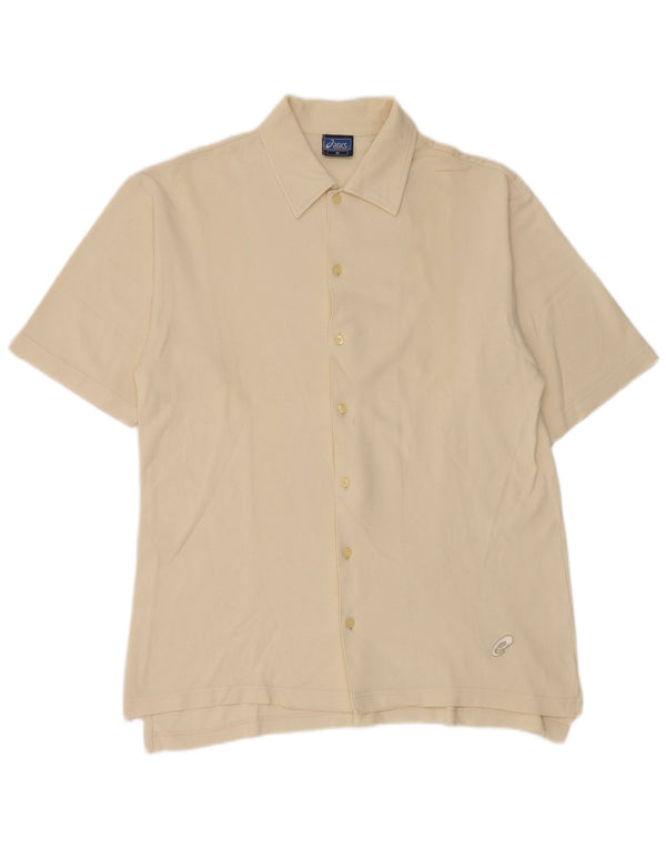 Asics Chemise à Manches Courtes Homme Jaune Moyen Coton