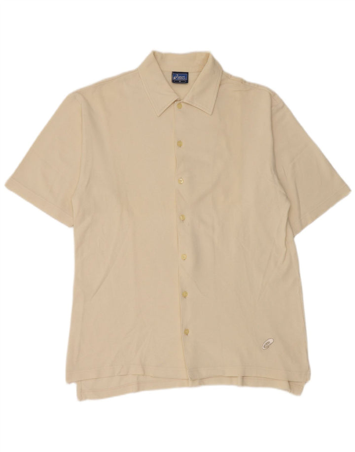 Asics Chemise à Manches Courtes Homme Jaune Moyen Coton