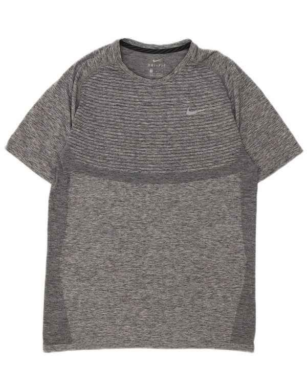 Nike T-shirt Dri Fit pour femme UK 14 Gris moyen moucheté