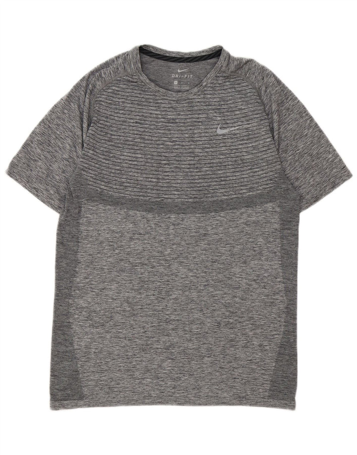 Nike T-shirt Dri Fit pour femme UK 14 Gris moyen moucheté