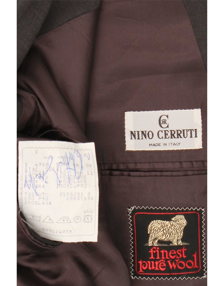 Nino Cerruti Veste Blazer Double Boutonnage Homme IT 50 Large Gris Laine