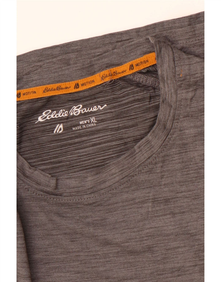 EDDIE BAUER T-Shirt Homme Top XL Gris Moucheté