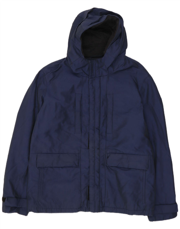 CALVIN KLEIN Veste coupe-vent à capuche pour homme IT 56 3XL Bleu marine Polyester