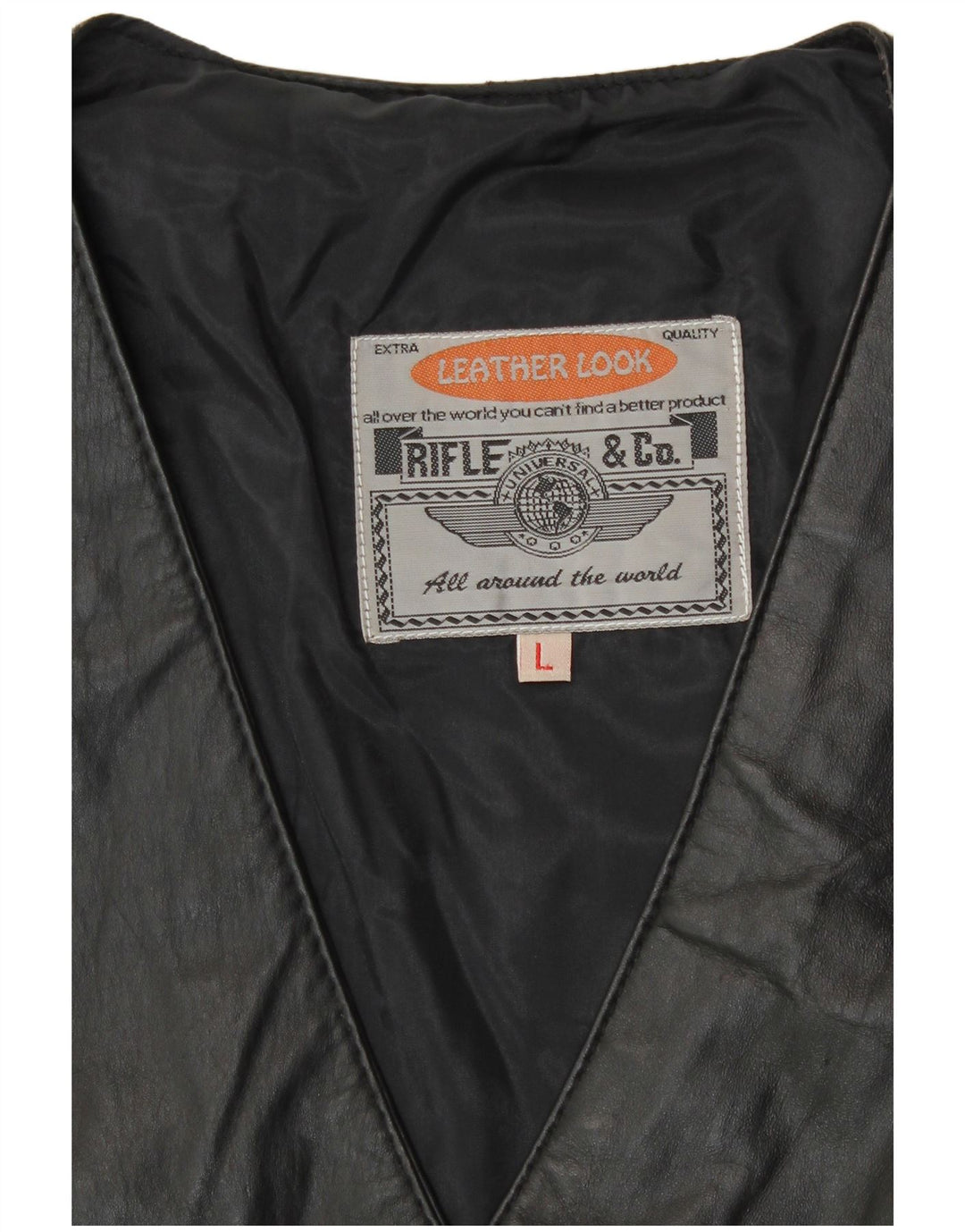 Rifle Gilet en cuir pour femme UK 16 Grand motard noir