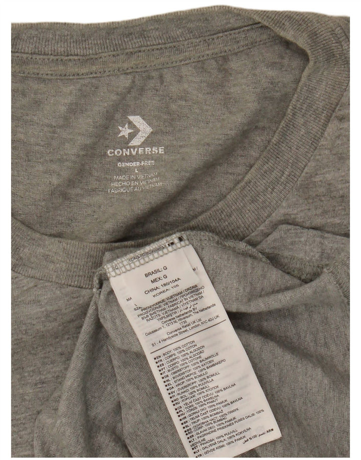 Converse T-Shirt Graphique Homme Grand Gris Moucheté Coton