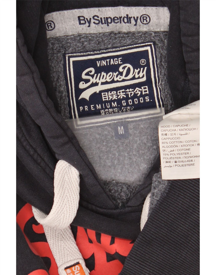 Superdry Pull à Capuche Graphique Homme Noir Moyen Coton