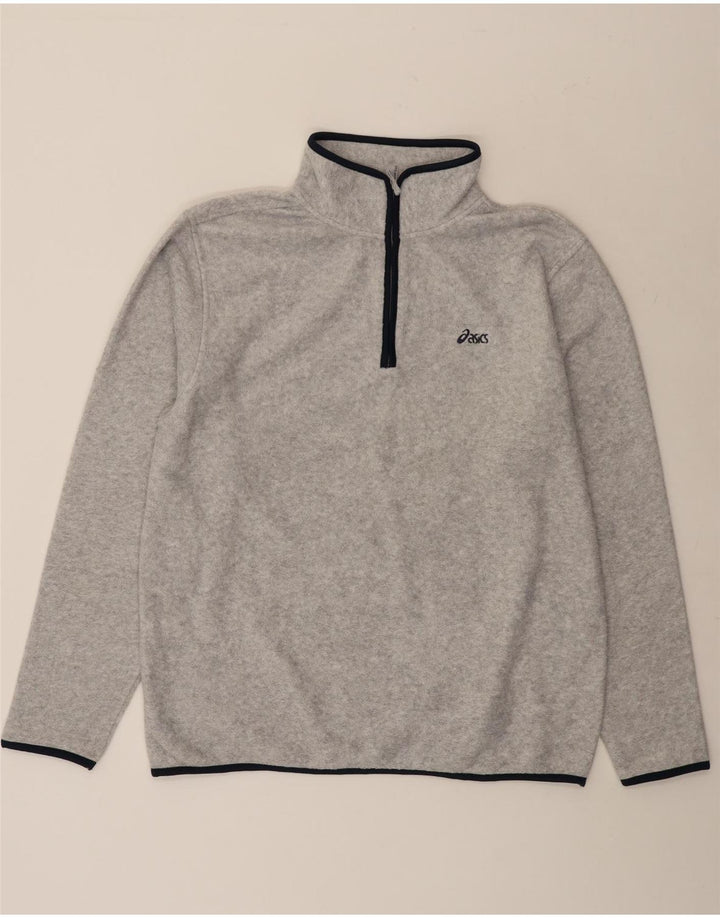 Asics Pull Polaire Zip Neck Homme XL Gris Polyester