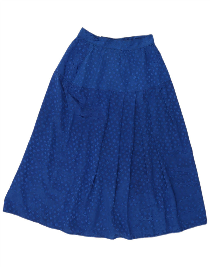 jupe évasée femme vintage W24 XS Bleu tacheté