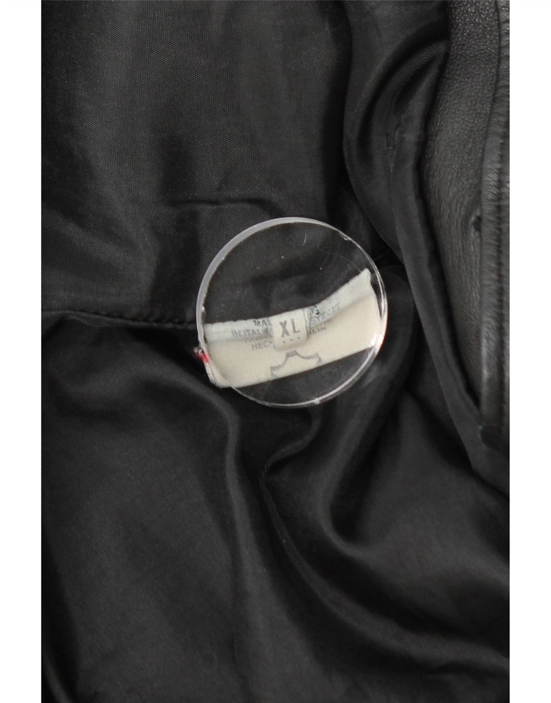 VINTAGE Manteau en cuir femme UK 18 XL Cuir noir