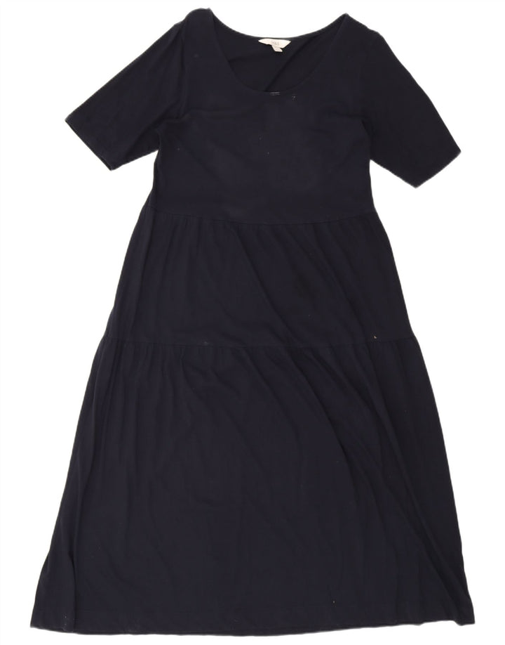 Marks & Spencer Robe longue régulière pour femme UK 14 en coton bleu marine moyen