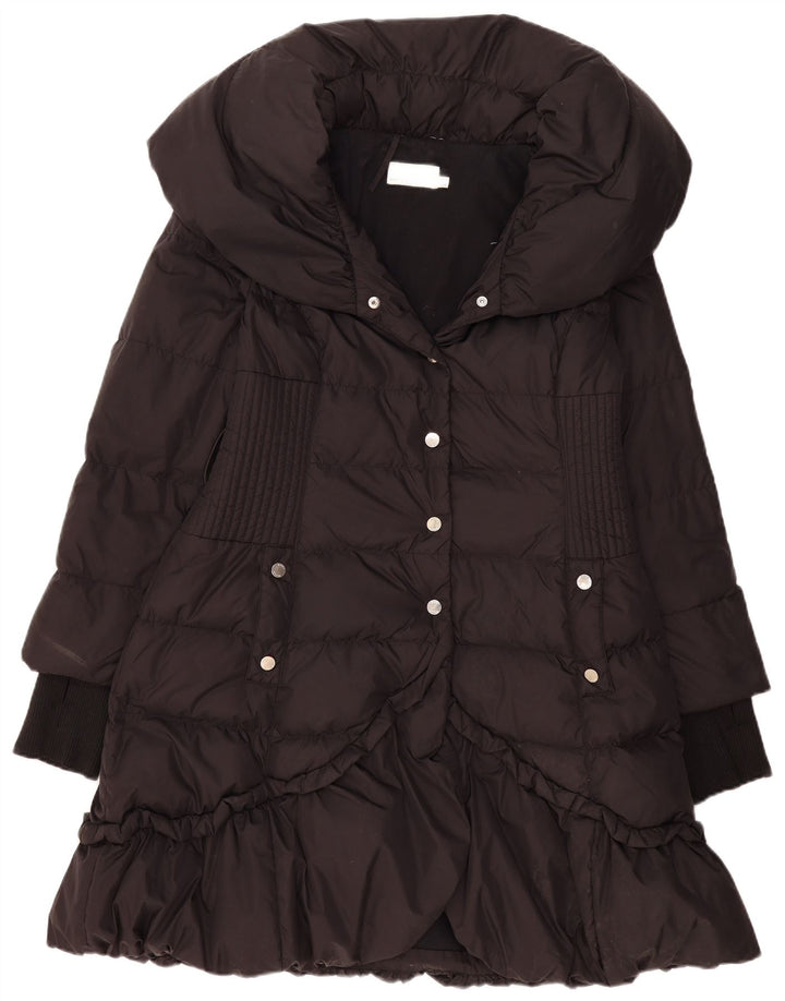 Karen Millen Manteau rembourré pour femme UK 14 Large Noir Polyamide