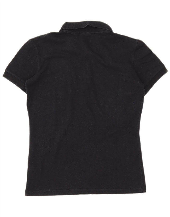 FRED PERRY Polo Femme UK 16 Large Noir Coton