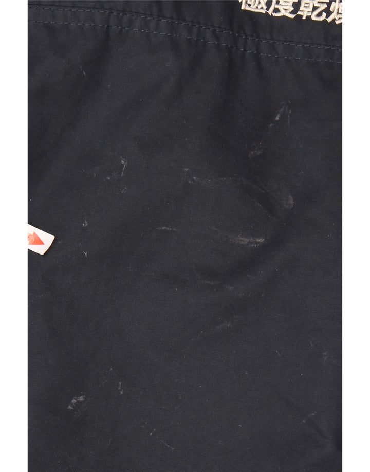 Superdry Veste Sherpa Parka à capuche pour homme UK 38 Bleu marine moyen Polyester