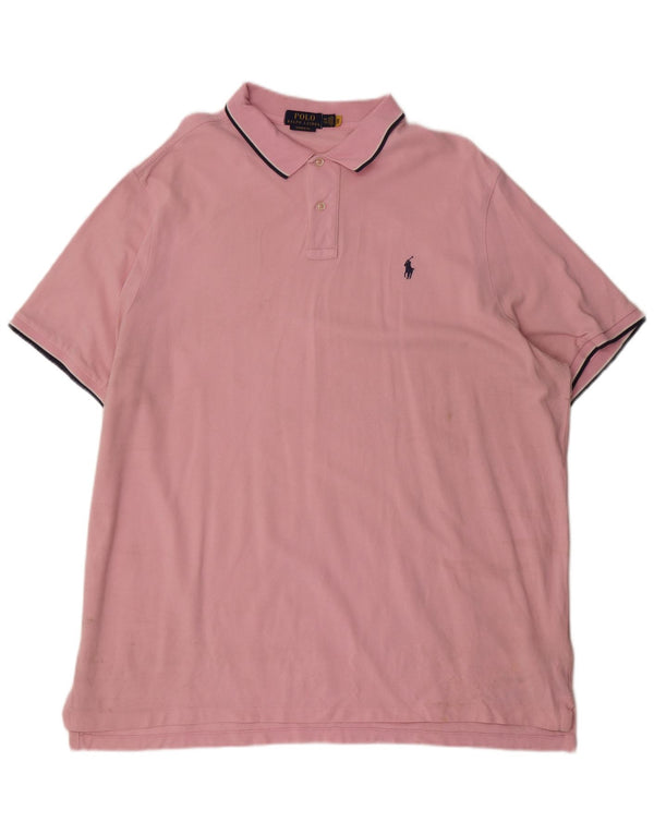 Polo Ralph Lauren Chemise coupe classique pour homme 2XL en coton rayé rose