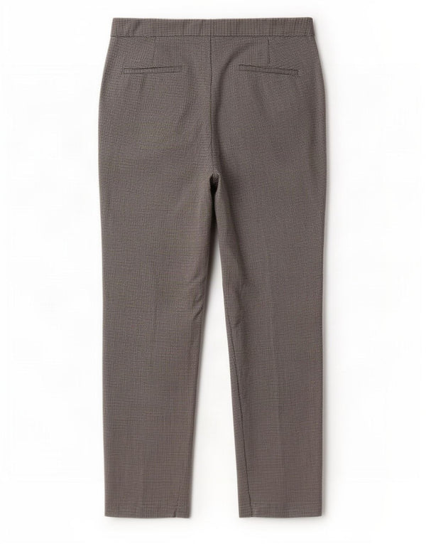 Zara Pantalon chino crop slim pour femme EU 38 Small W28 L26 Gris pied-de-poule