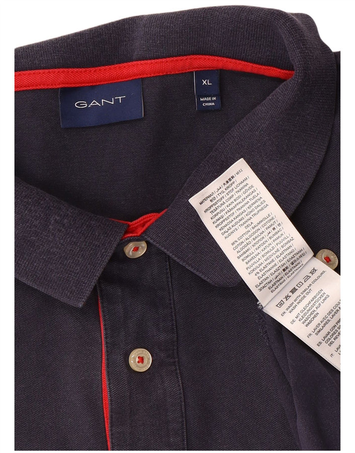 Gant Polo Homme XL Bleu Marine Coton