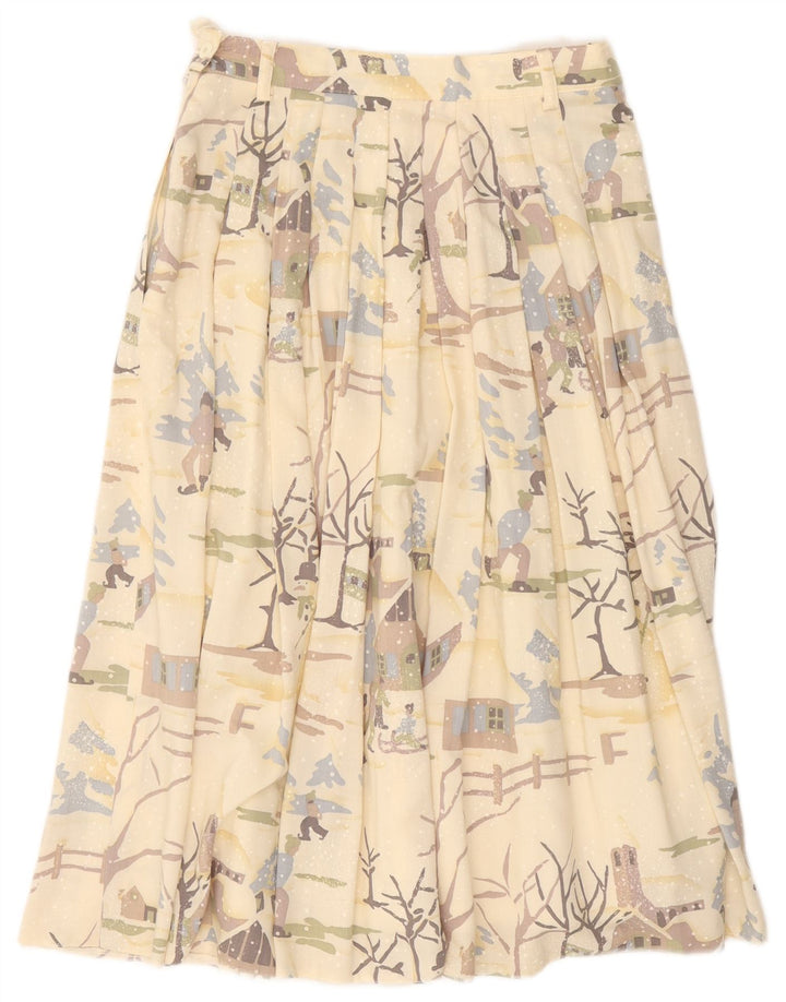 Catherine Hapfer Jupe plissée graphique pour femme EU 40 Medium W27 Beige