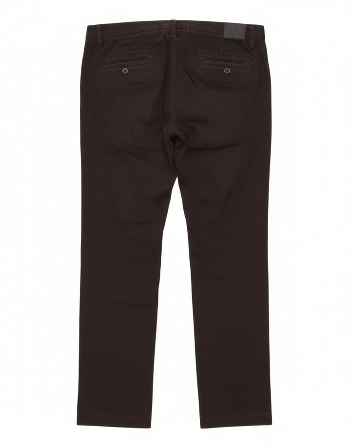 Gas Pantalon Chino Droit Femme W29 L31 Noir Coton