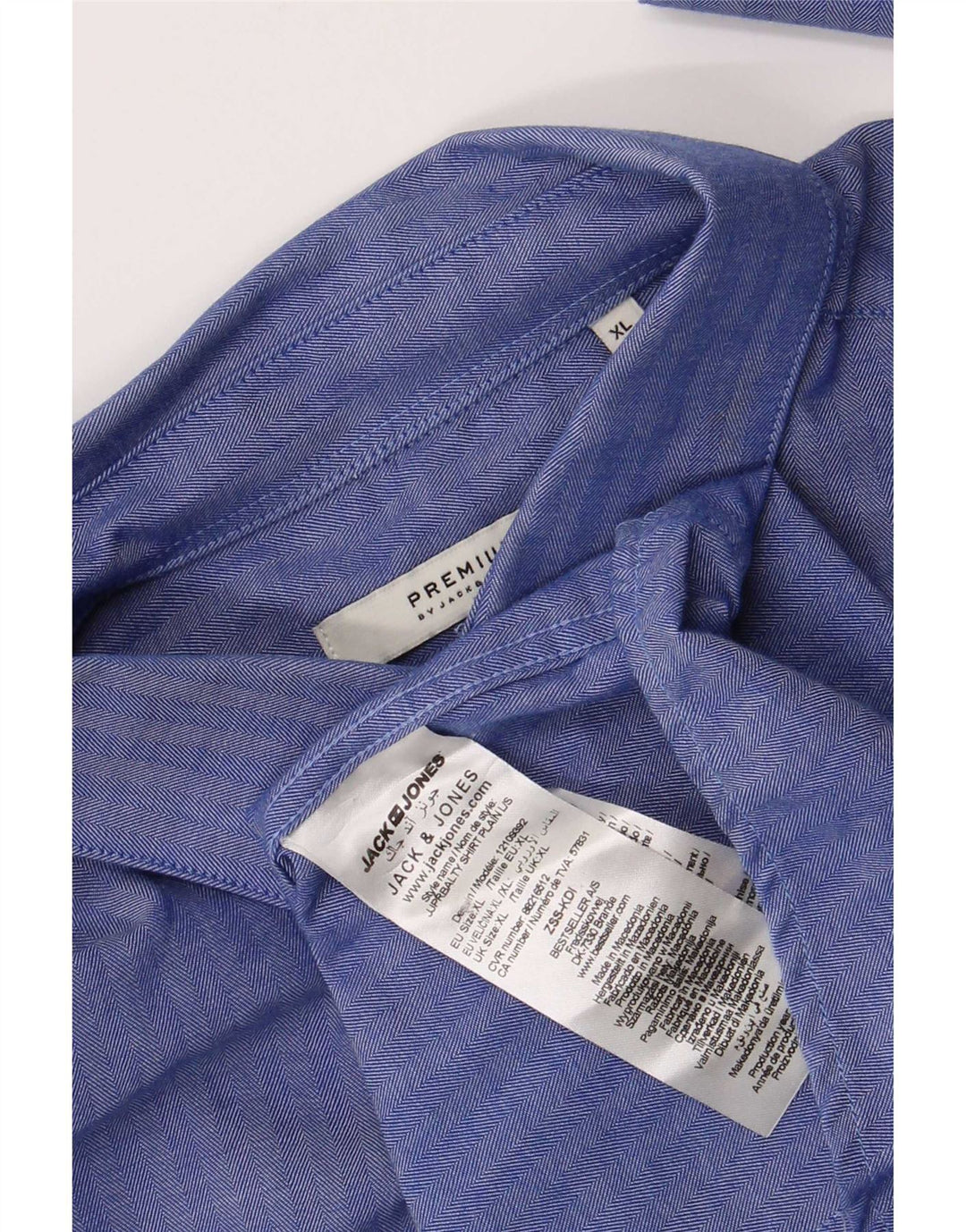 Jack & Jones Chemise Homme XL Bleu Chevrons Coton
