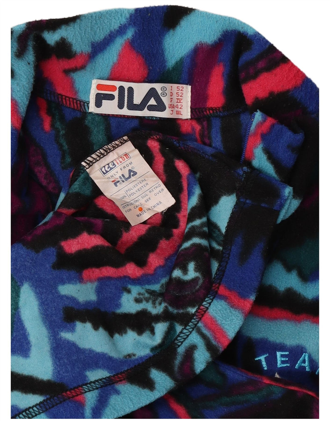 FILA Pull polaire à motif abstrait IT 52 Large multicolore pour homme