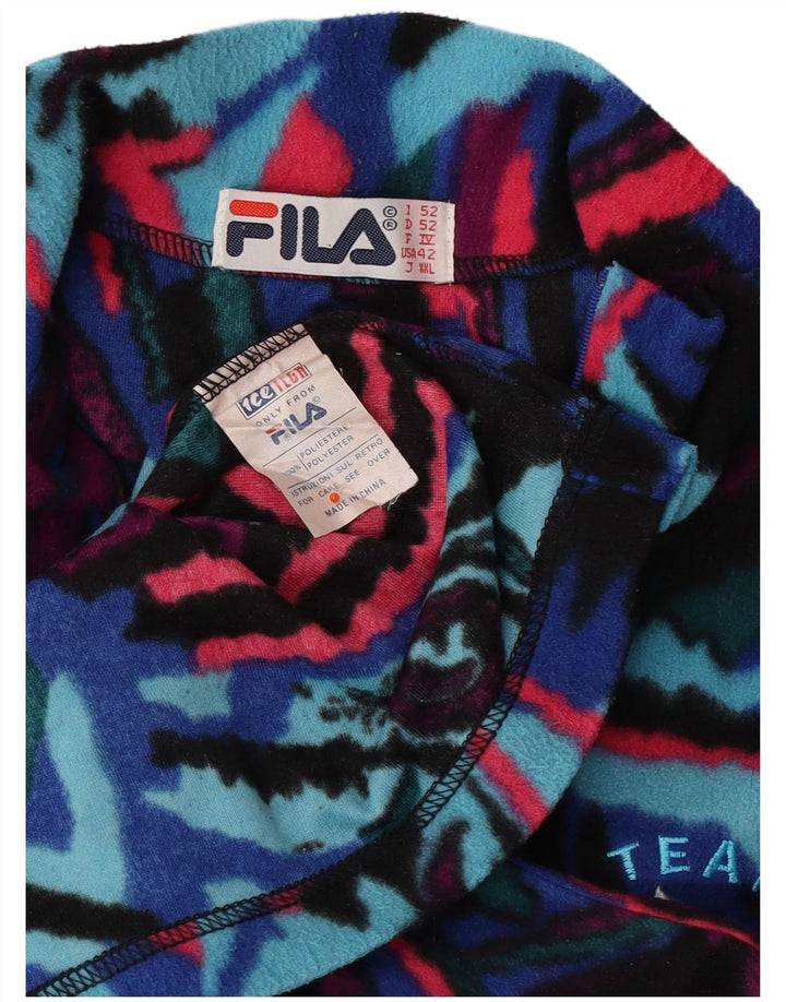 FILA Pull polaire à motif abstrait IT 52 Large multicolore pour homme