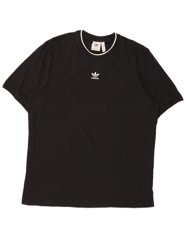 ADIDAS T-Shirt Homme Haut Large Noir Coton