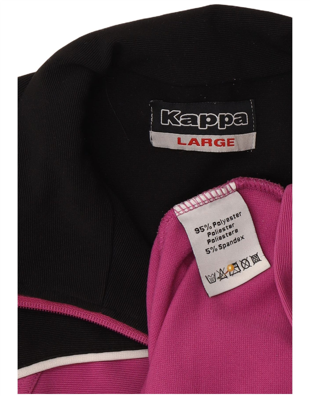 Kappa Veste de survêtement pour femme UK 14 Large Violet Colourblock Polyester