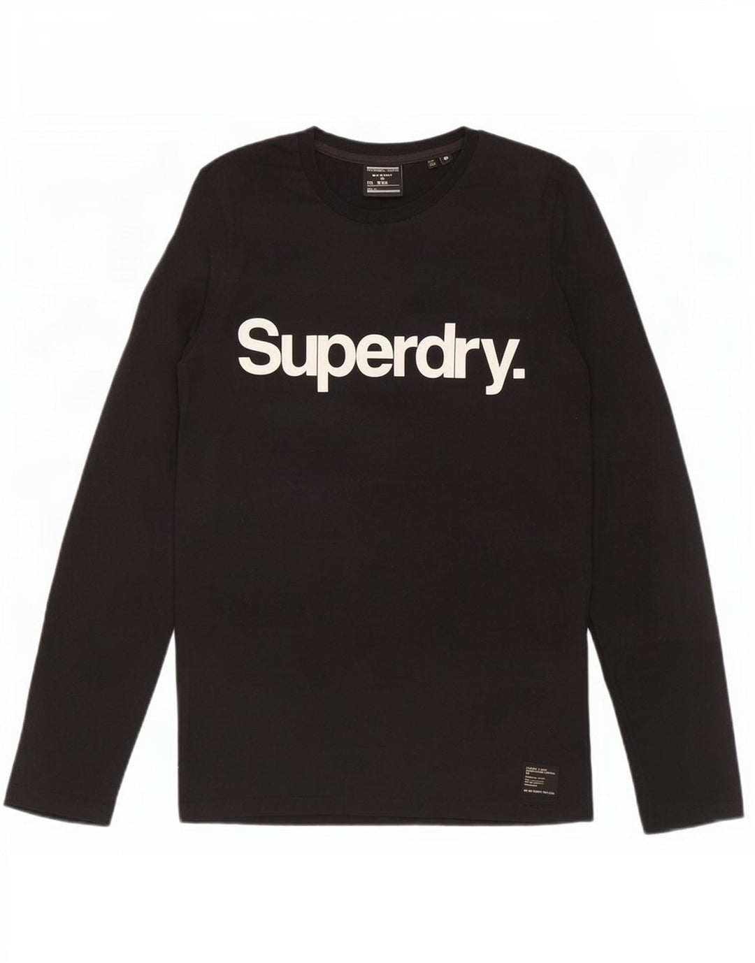 Superdry Haut Graphique à Manches Longues Homme Noir Moyen Coton
