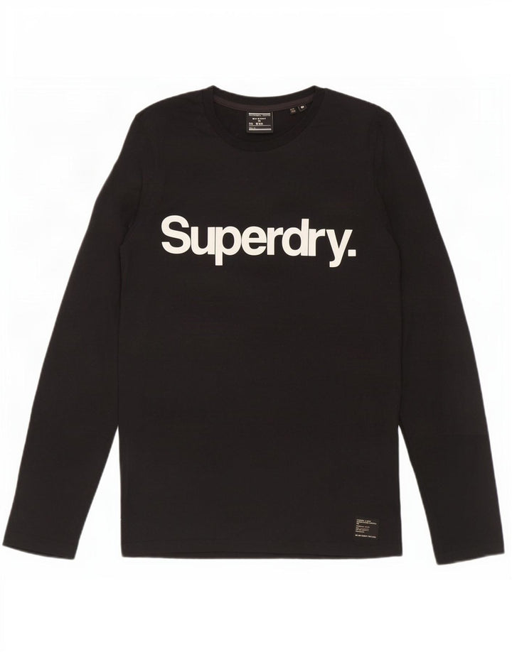 Superdry Haut Graphique à Manches Longues Homme Noir Moyen Coton