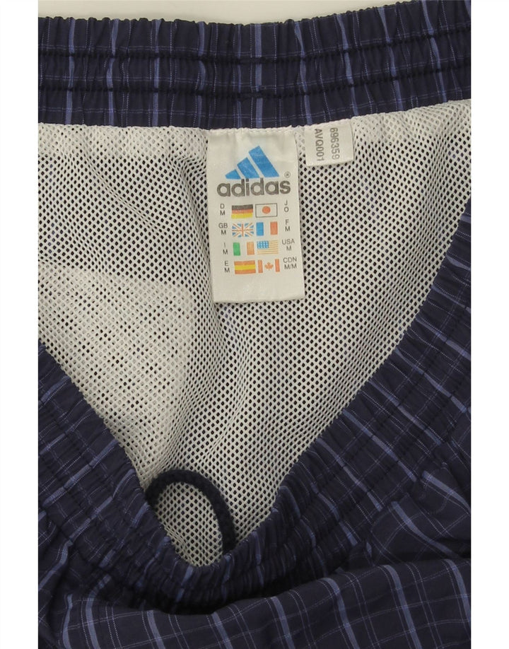 Adidas Short de Bain Homme Bleu Marine Moyen à Carreaux Polyamide