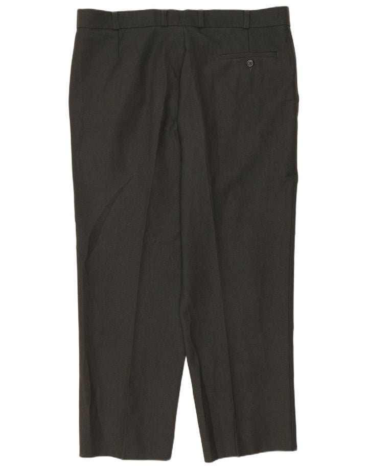 Marks & Spencer Pantalon Chino Droit Homme W38 L29 Vert Polyester