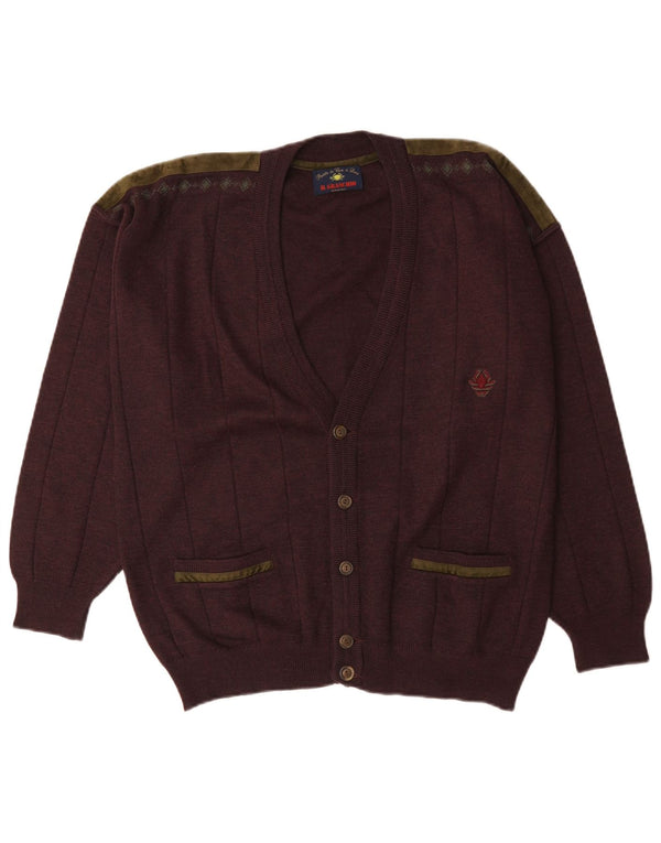 Il Granchio Cardigan Homme Pull XL Marron Laine