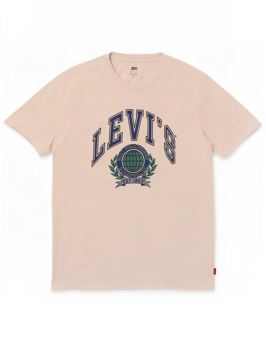 Levi's T-Shirt Graphique Homme Blanc Large Coton
