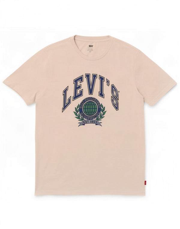 Levi's T-Shirt Graphique Homme Blanc Large Coton