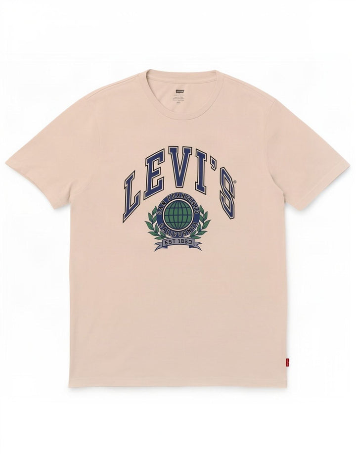 Levi's T-Shirt Graphique Homme Blanc Large Coton
