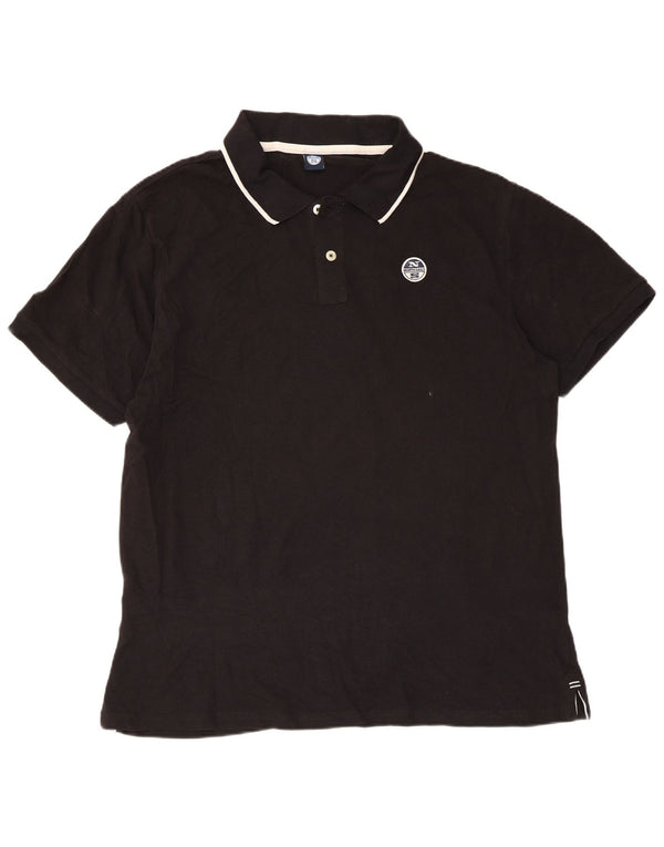 North Sails Polo Homme XL Noir Rayé Coton