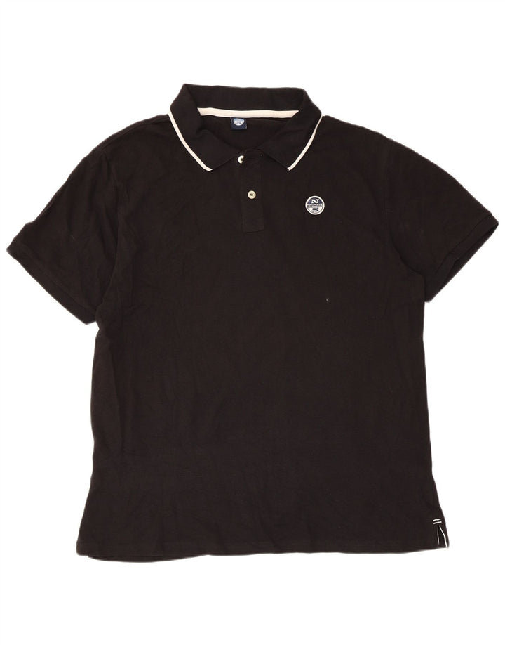 North Sails Polo Homme XL Noir Rayé Coton