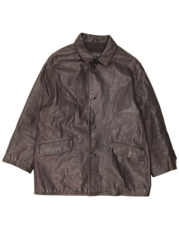 Daniel Hechter Veste en cuir pour homme IT 52 XL Noir