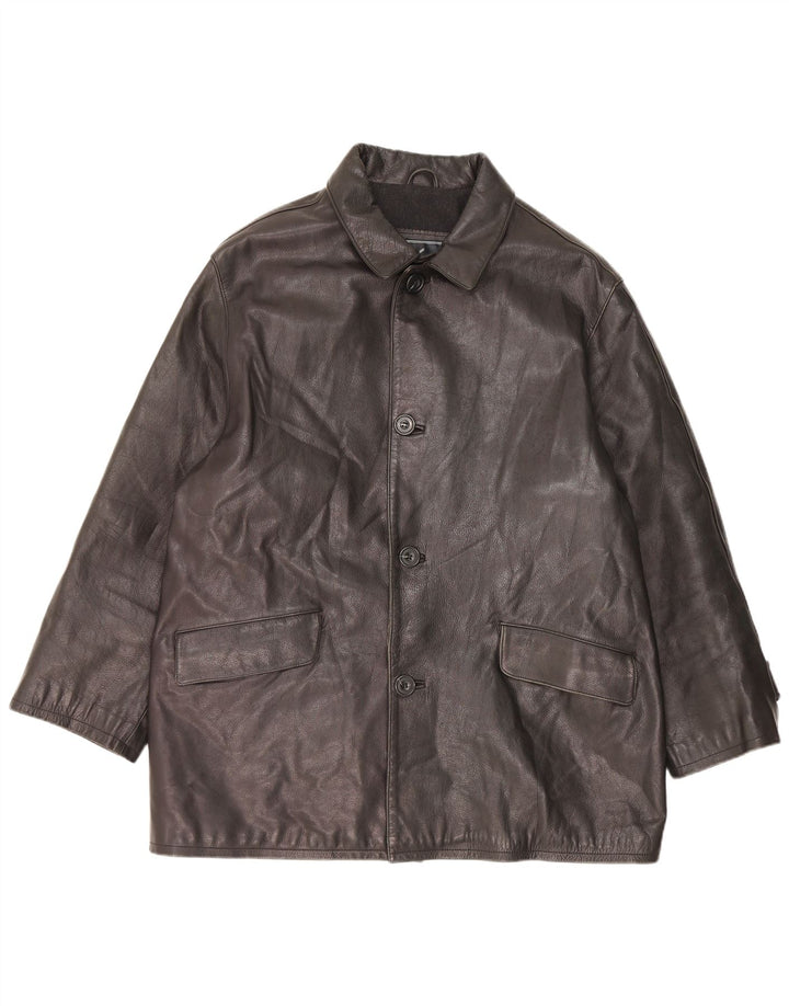 Daniel Hechter Veste en cuir pour homme IT 52 XL Noir