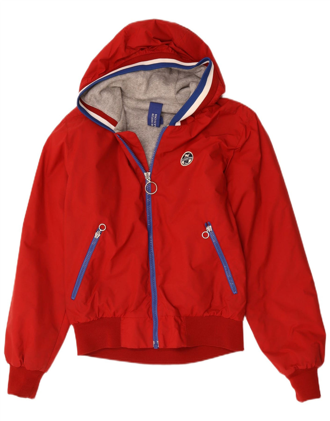 North Sails Veste bomber à capuche pour homme UK 36 Petit Rouge Polyester
