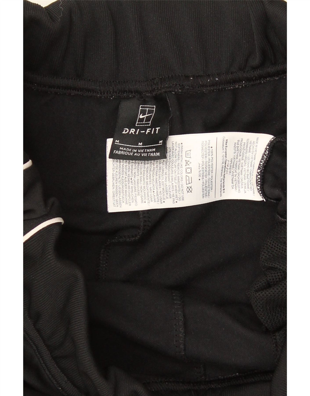 Nike Pantalon de survêtement Dri Fit pour femme UK 12 Medium Noir Rayé