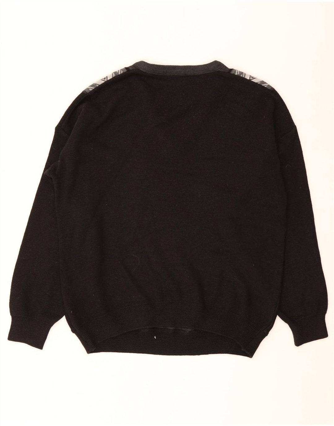 Farah Pull Col V Homme Noir Moyen Acrylique Colorblock