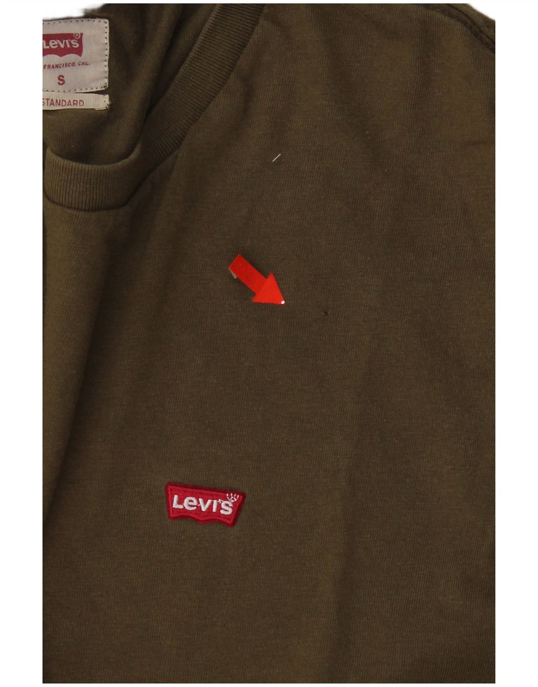 Levi's T-Shirt Top Homme Kaki Petit
