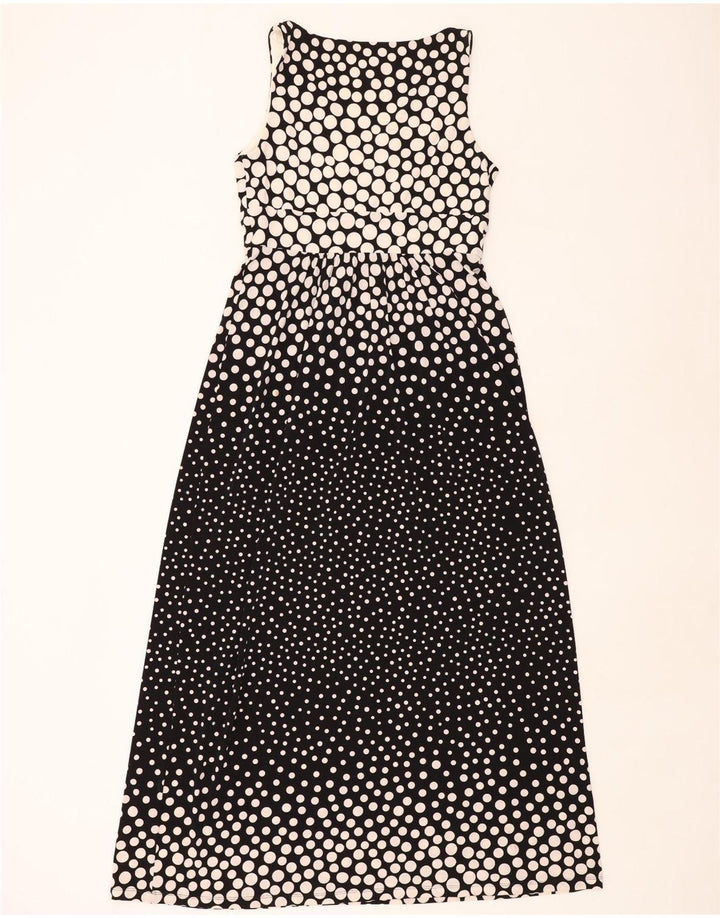 CHAPS Robe longue sans manches pour femme UK 44 Large Noir à pois en polyester