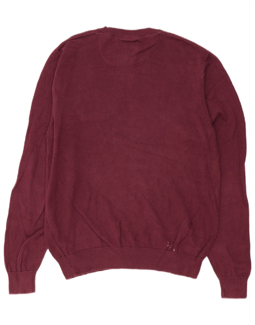 Marks & Spencer Pull à col rond pour homme en coton bordeaux moyen