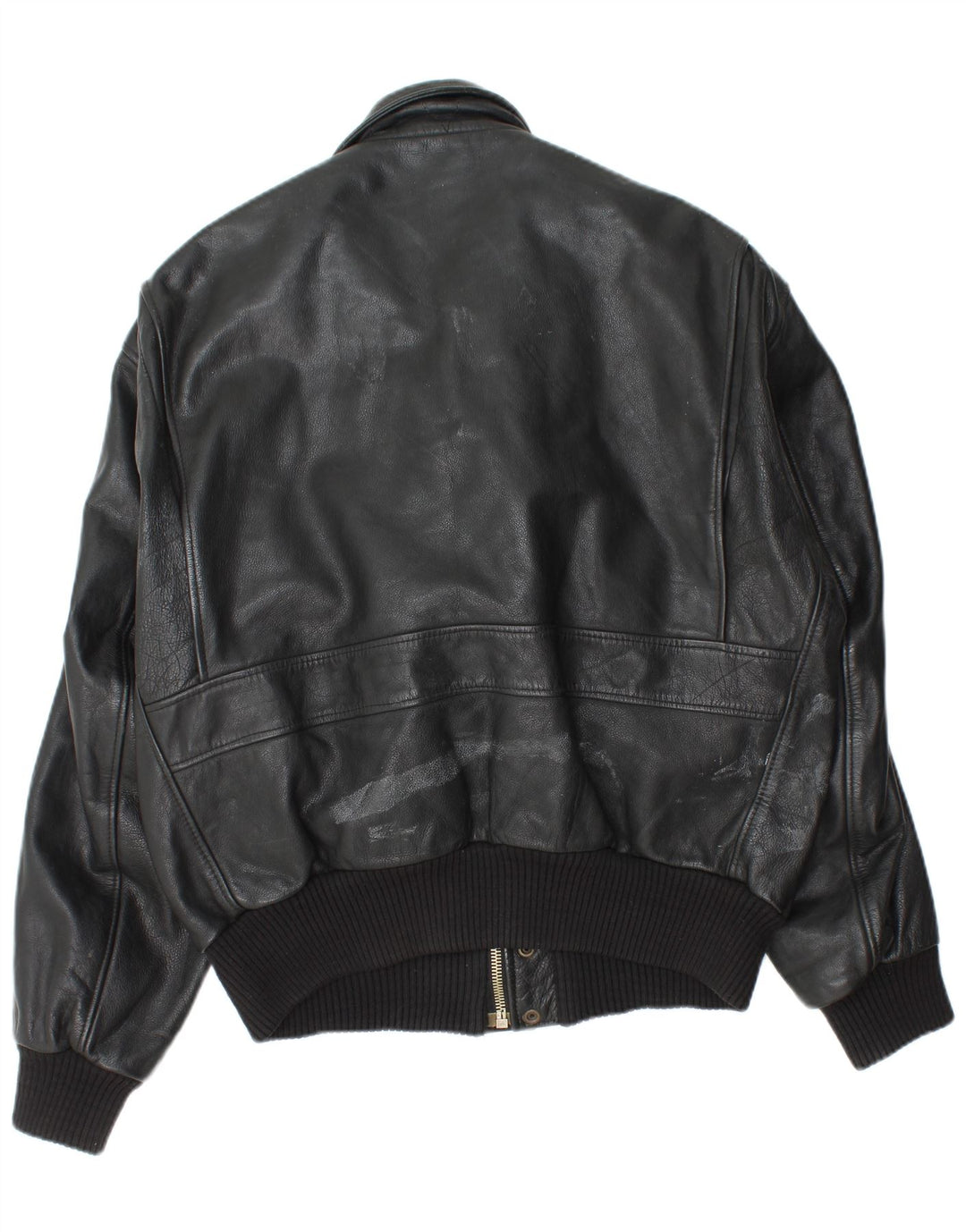 Veste en cuir militaire vintage pour hommes IT 52 XL Cuir noir