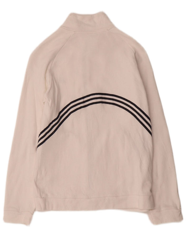 Adidas Veste de survêtement coupe régulière pour femme UK 12 Medium Blanc rayé