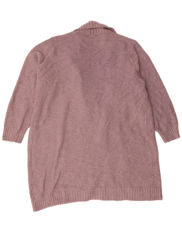 Autograph Pull Cardigan Ouvert pour Femme UK 18 XL Rose Polyester